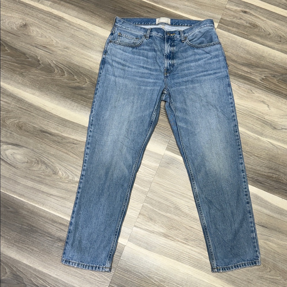 Everlane Blue High-Rise Straight-Leg Jeans - Picture 2 of 10